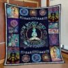 Hippie Girl Peace Quilt Blanket  Quilt